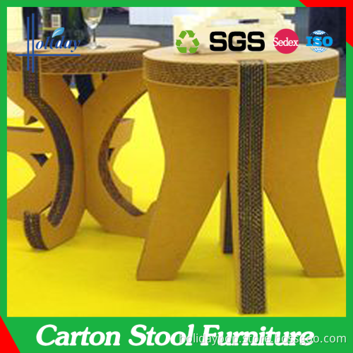 Popular High Quality Customized Carton Stool Furniture, Corrugated Cardboard DIY Furniture